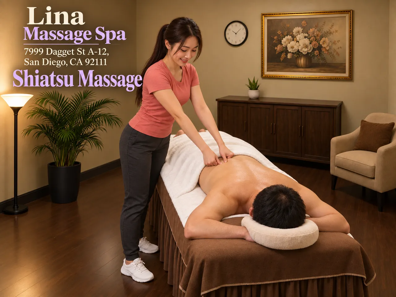 Shiatsu Massage in San Diego, CA at Lina Massage Spa