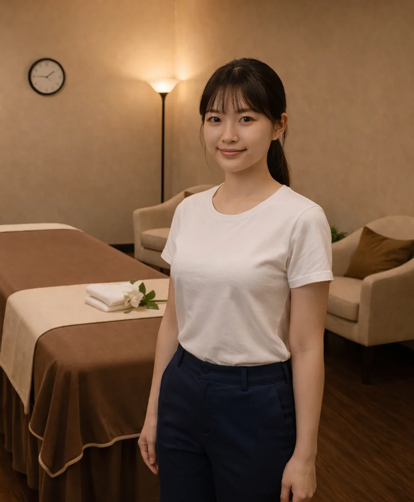 Welcoming therapist at Lina Massage SPA