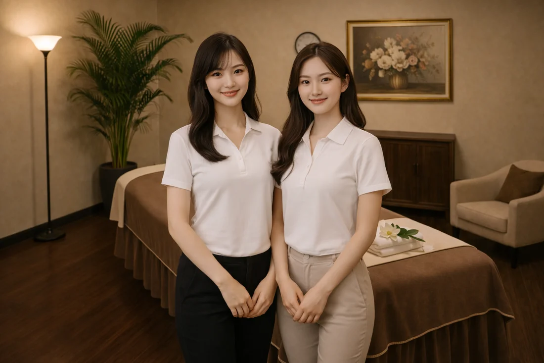 Welcoming therapists at Lina Massage SPA