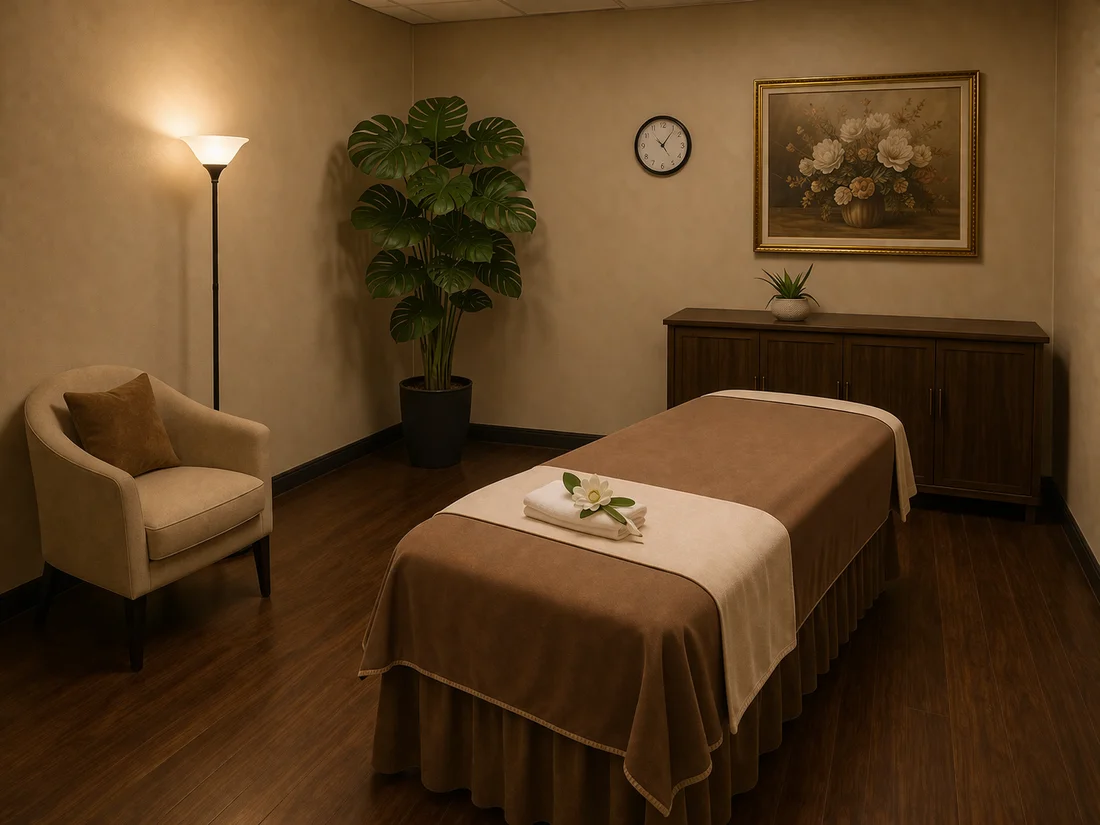 Calming spa interior